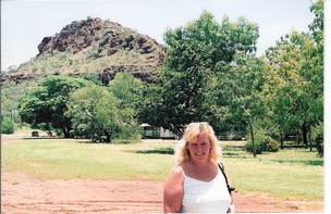 C:\Users\shaun\Documents\memory stick\New folder\New Australia\web australia photos\Kellys Knob hanging over Sallys head in Kunnunurra..jpg